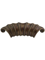 French Court Cup Pull - 2 inch Center-to-Center in Monticello Brass.